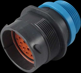Plug, 29 pole, straight, black, HDP24-24-29PE-L015