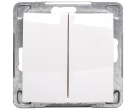 IMPRESJA Przycisk podwójny zwierny ecru ŁP-17Y/m/27