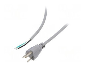 S21-3/18/2GY Kabel: 3x18AWG, NEMA 5-15 (B) wtyk, 2m, 10A