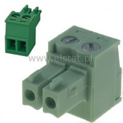 Listwa montaż. kątowa 2-zacisk. żeńska r = 3,81