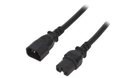 Kabel: 3X14awg, Iec C14 Męski,Iec C15 Żeński, 3M, 15A Lt-602+545 Sjt 14/3...
