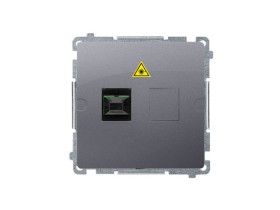 SIMON BASIC Gniazdo światłowodowe / optyczne pojedyncze SC/APC (moduł) srebrny mat BMGS1.01/43 KONTAKT SIMON