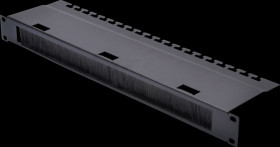 DN-19 ORG-3U-SW 19" brush strip, 1U, black
