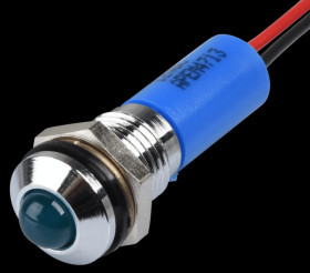 Q8P3CXXB12E Indicator LED, 12 V DC, 8 mm, wired, blue/BrC