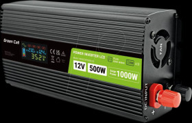 INVGC12P500LCD Inverter, sine wave, 12 V, 500/1000 W
