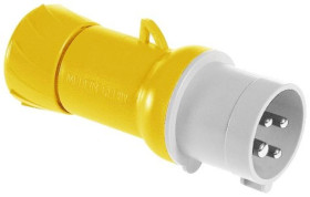 Przemysłowa wtyczka przenośna, prosta, 16A, 2p+E, 100...130 V AC, IP 44 PKE16M413