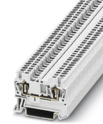 Through terminal block, spring balancer connection, 0.08-1.5 mm², 2 pole, 17.5 A, 6 kV, white, 3037054