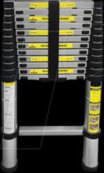 79710 Telescopic ladder made of aluminium, up to 3.8 m, max. 150 kg