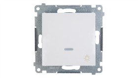 Simon 54 Przycisk /Światło/ Z Podświetleniem, Szybkozłącza, Biały Ds1l.01/11