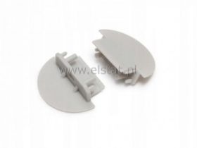 Zaślepka GROOVE14 Szara do Taśm Profil LED - 2 szt