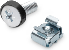 Mounting kit, M6, steel, (L) 19.8 mm, silver, for 483 mm (19&#39;&#39;) and 254 mm (10&quot;) components, DN-19 SET-S