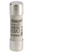 Wkładka bezpiecznikowa cylindryczna CH-14 14x51mm gG 12A 500VAC LF412G HAGER