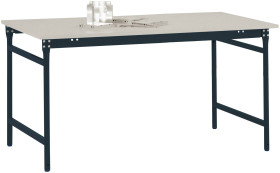 Manuflex BB3051.7016 STACJA bazowa stacjonarna z blatem z melaminy w kolorze antracytowym RAL 7016, szer. X gł. X wys.: