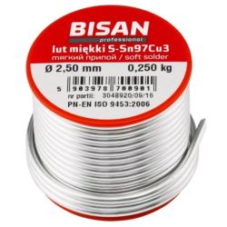 Lut miękki cyna S-Sn97Cu3 2,5mm 250g