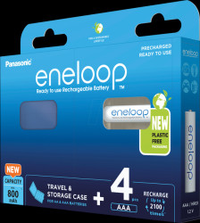 PHR4UTGB-4BP-CASE-NEU eneloop, NiMh battery, AAA (Micro), 800 mAh, 4-pack + box