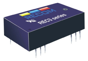 Przetwornica DC-DC, 3W, Uwe 18 → 72 V DC, Uwy 5V dc, Iwy 600mA, Recom