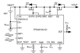 Automotive, 100V low-Iq dual high-side driver with short circuit protection and diagnostics