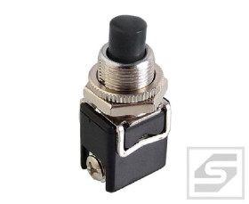 Przycisk PBS-13B/B czarny;OFF-(ON); monostabilny;4A/250V;SWI;RoHS