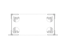 nVent SCHROFF 24560197 Obudowa Rack 19'' 4 szt.