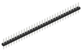 Pin header, 30 pole, pitch 2 mm, straight, black, 10062045