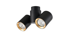 Reflektor Boston 2 Czarny Ze Złotym Ringiem Ruchomy Lp-741/2W Light Prestige