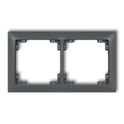 DECO Ramka uniwersalna podwójna z tworzywa DECO Soft grafitowy mat 28DRSO-2