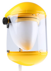 Tarcza ochronna, Przezroczysty, Octan, Brew, podbródek, odporność na: Płynny metal, Żółty
