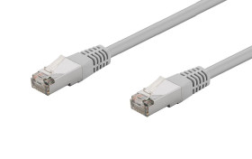 Kabel krosowy patchcord F/UTP kat.5e CCA szary 1m 73077