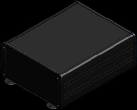 Aluminum Profile enclosure, (L x W x H) 200 x 167 x 82 mm, black (RAL 9004), IP65, TEKAM 52-E.9