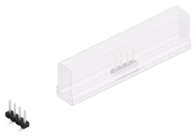 Pin header, 4 pole, pitch 2.54 mm, angled, black, 10059066