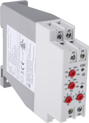 Timer Relay Szyna DIN 24 → 240V ac/dc DPDT 2-stykowy GIC DPDT 0.1 s → 10h 2AAD Wielofunkcyjne funkcyjny