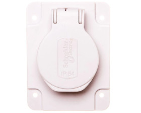 Gniazdo PK, szare, 2p+PE, 10/16A, 250 V, francuskie, IP54, podtynkowe PKN61G