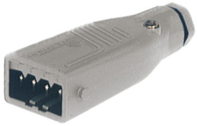 Plug, 4 pole, cable assembly, screw connection, 1.5 mm², gray, 934442106