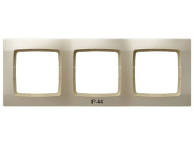 KARO Ramka 3 potrójna do wyłączników IP44 ecru perłowy RH-3S/42 OSPEL