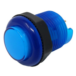 Arcade Button with LED - 30mm Translucent Blue