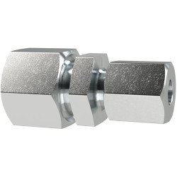 Reducing fitting, L 54 mm, 400 bar, steel, galvanized, for pipe systems, 159340
