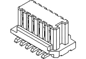Gniazdo PCB 10 -pinowe 2 -rzędowe raster: 0.8mm Gniazdo PCB Proste SMD