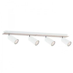 Spot nowoczesny 4xGU10 EYE WHITE WOOD