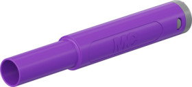 4 mm plug, crimp connection, 2.5 mm², CAT II/CAT III, purple, 66.2046-26