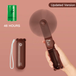 F8X-BROWN JISULIFE F8X 3-in-1 mini fan, brown