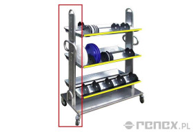 Pojedynczy, poprzeczny, stalowy słupek z uchwytem z serii CHARIOTTE