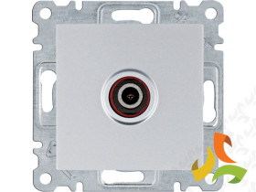 LUMINA Gniazdo antenowe TV pojedyncze dla instalacji indywidualnych srebrne WL3212 HAGER