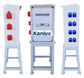 Rozdzielnica budowlana na stojaku (8X2P+Z, 2X16A/5P, 1X32A/5P) RB40x60-K40-00128Z-PL-KANLUX