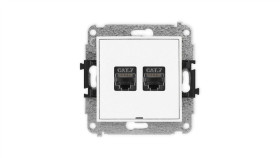 Icon Mechanizm Gniazda Komputerowego Podwójnego 2Xrj45, Kat. 7, Ekranowane,...