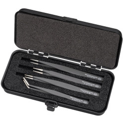 Wiha 32349 Professional ESD SMD Tweezer Set, 4 Piece