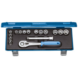 Gedore 2682885 Socket Wrench Set 3/8&quot; 16 pieces, hexagonal 6-19 mm