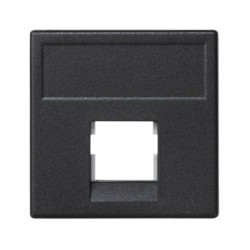 Simon Connect Płytka K45, 1x RJ bez osłon 3M Volition OCK czarny K045/14