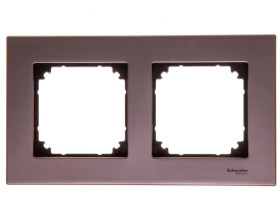 Merten M-Elegance Ramka podwójna metalowa szara MTN403214