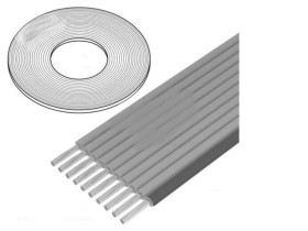 Przewód: wstążkowy 1,27mm linka Cu nieekranowany szary 30,5m 3770-10 (100FT)