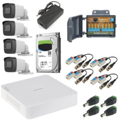Zestaw monitoringu 4 kamer 5MPX Lite, Tuby, HIKvision rejestrator, HDD 1TB, rozdzielacz...